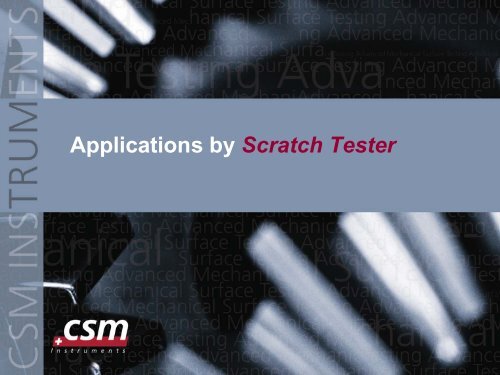 Hard ceramic coatings (1-5um thick) - CSM Instruments