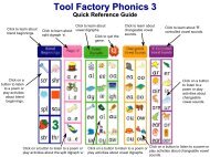View the Quick Start Guide for Tool Factory Phonics 3