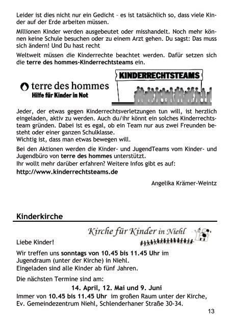 Gemeindebrief - Evangelische Kirche Niehl