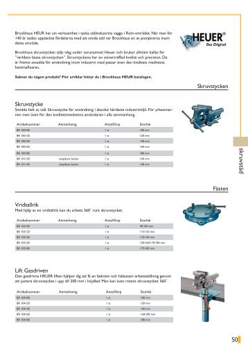 produktblad skruvstycken - Karl H StrÃ¶m