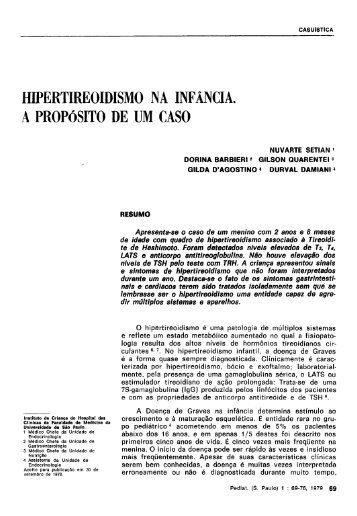 HIPERTIREOIDISMO NA INFÃNCIA. A PROPÃSITO DE UM CASO