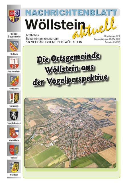 KW 21 / 23.05.2013 - Verbandsgemeinde WÃƒÂ¶llstein