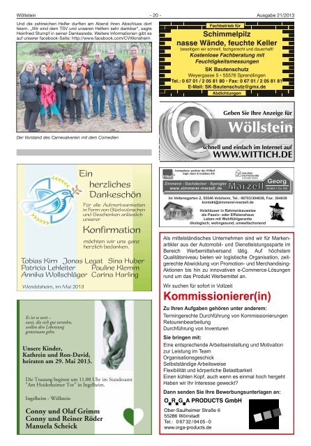 KW 21 / 23.05.2013 - Verbandsgemeinde WÃƒÂ¶llstein