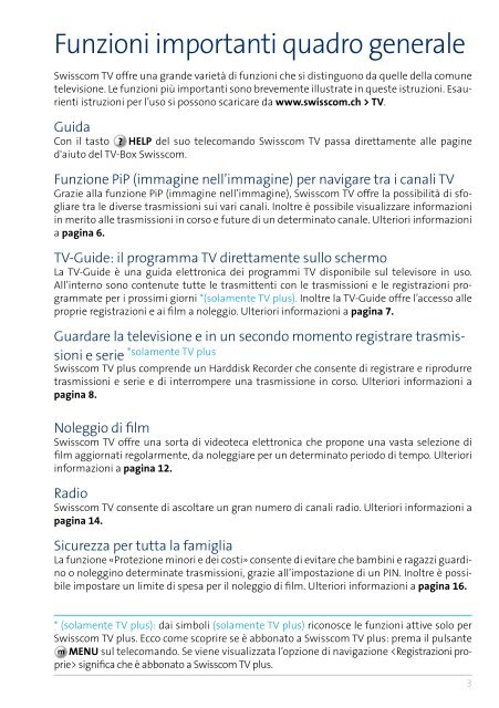 Utilizzare Swisscom TV