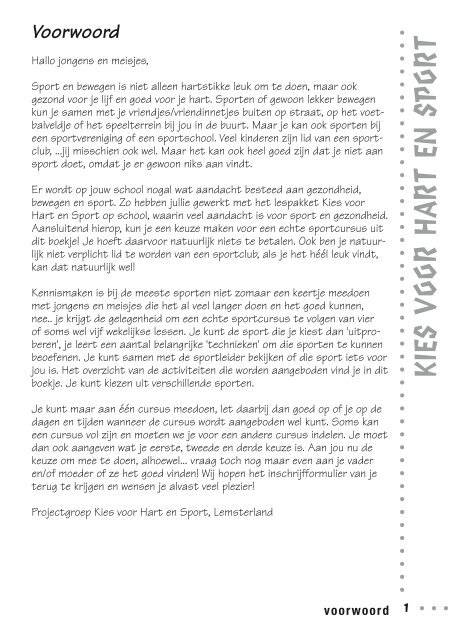 Kies voor Hart & Sport Kies voor Hart & Sport - kies je sport