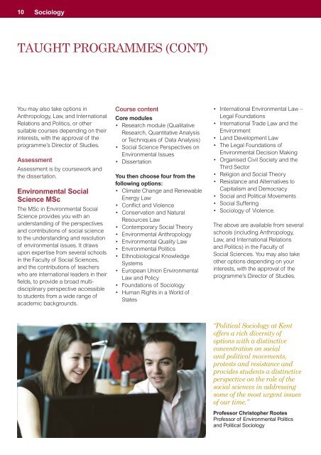 Subject leaflet (pdf) - University of Kent