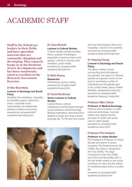 Subject leaflet (pdf) - University of Kent