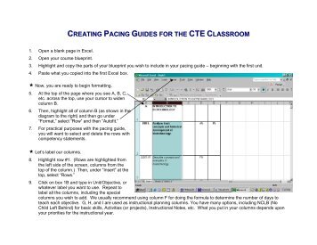 Creating Pacing Guides - Orange County Schools