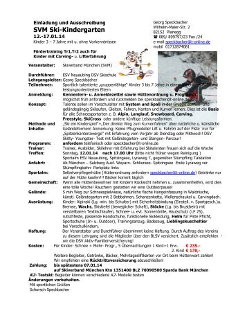 SVM Ski-Kindergarten - Skiverband München
