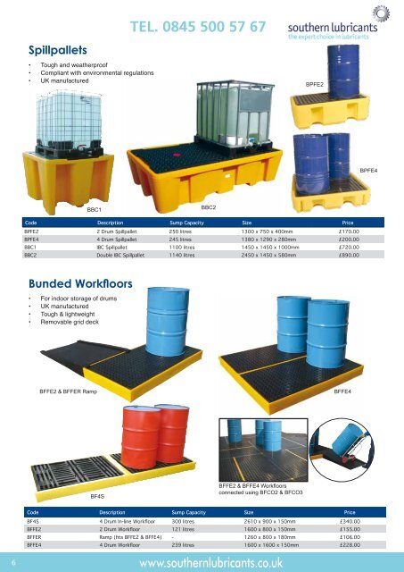 Fentex Spill Resource Catalogue - Southern Lubricants