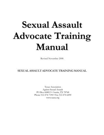 Sexual Assault Advocate Training Manual - Texas Association ...