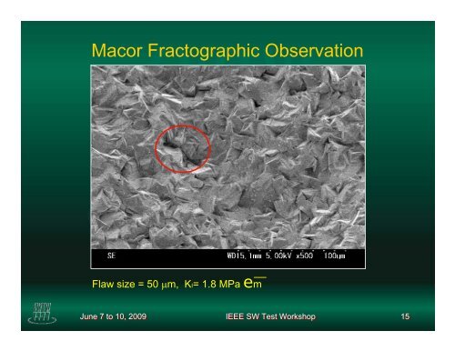 Brittle Fracture of Ceramics - Semiconductor Wafer Test Workshop