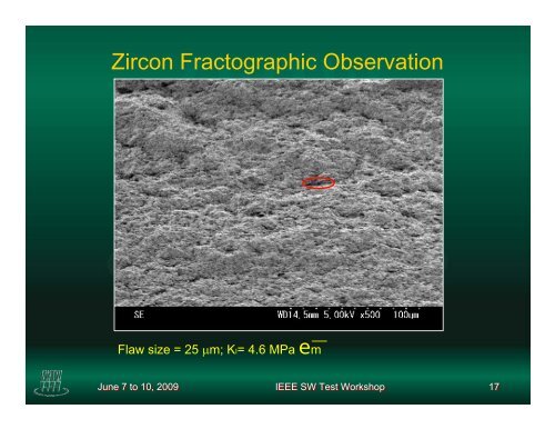 Brittle Fracture of Ceramics - Semiconductor Wafer Test Workshop