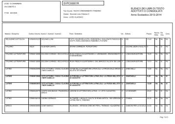 SVPC00801R ELENCO DEI LIBRI DI TESTO ADOTTATI O ...