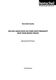 Leseprobe (pdf) - henschel SCHAUSPIEL Theaterverlag Berlin GmbH