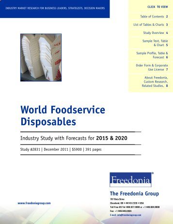 World Foodservice Disposables - The Freedonia Group