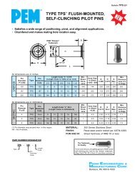 Pem Low-Displacement Head Studs FHLS-256-8 Types FHL/FHLS Unified