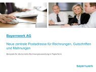 Bayernwerk AG Neue zentrale Postadresse für Rechnungen ...