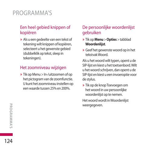 Gebruikershandleiding LG KS20 - Gsmweb.nl