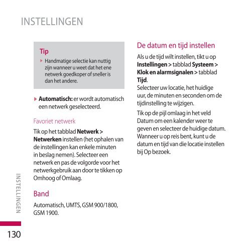 Gebruikershandleiding LG KS20 - Gsmweb.nl