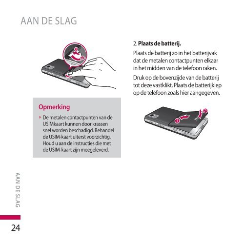 Gebruikershandleiding LG KS20 - Gsmweb.nl