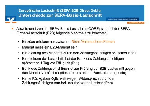 Die SEPA-Lastschriften - Raiffeisenbank Krumbach/Schwaben eG