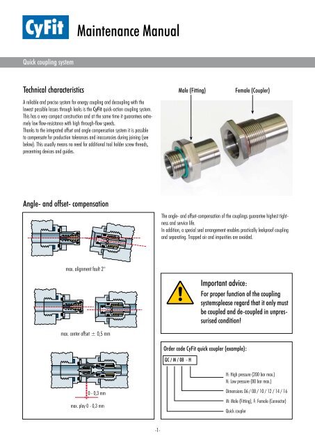 Maintenance Manual Cytec Zylindertechnik Gmbh