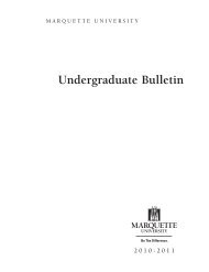 2010-2011 - Marquette University Bulletin