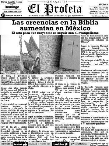 Semanario El Profeta 16 de Febrero 2014