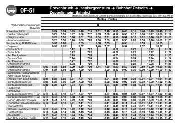 Fahrplan Stadtbus OF-51 Neu-Isenburg