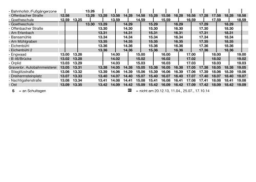 Fahrplan Stadtbus OF-51 Neu-Isenburg