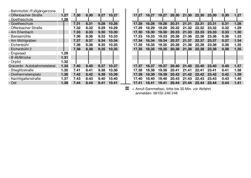 Fahrplan Stadtbus OF-51 Neu-Isenburg