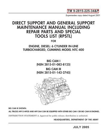 Direct support and general support maintenance manual including
