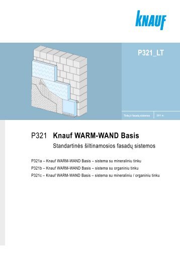 Termo sistemos tipiniai mazgai, taisykles P321 - Knauf