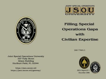 Filling Special Operations Gaps with Civilian ... - CARL - U.S. Army