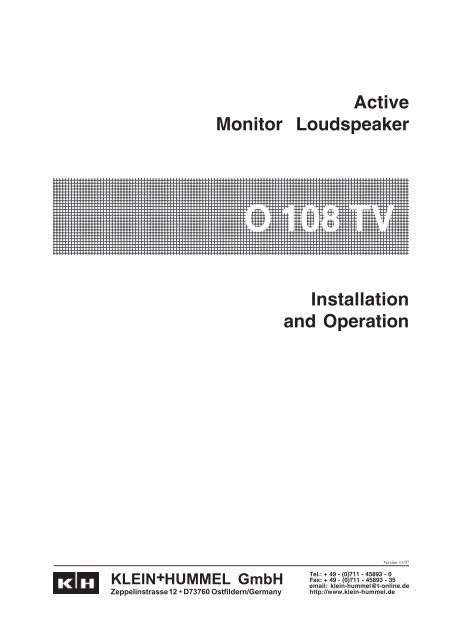 O 108 TV - Klein + Hummel