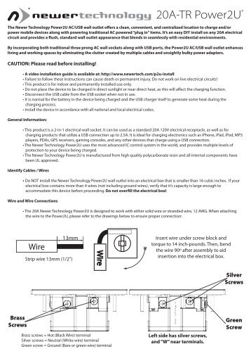 Power2U Product Installation Manual (1.9MB PDF) - Newer ...