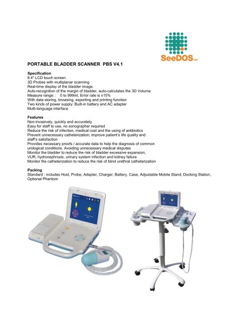 Bladder Scanner Factsheet 2013.pdf - SeeDos, UK