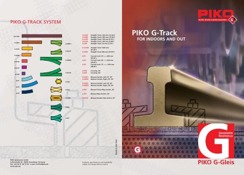 PIKO G-Track FOR INDOORS AND OUT - Gaugemaster.com