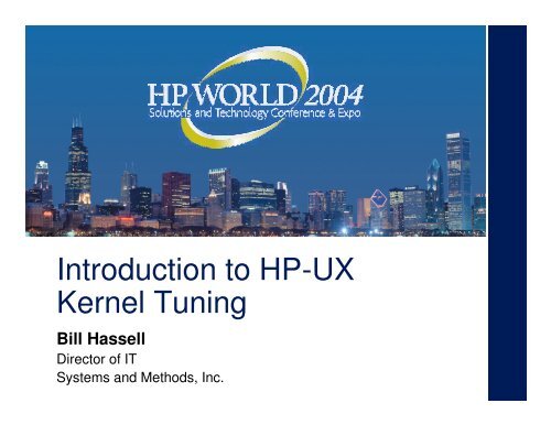 Introduction to HP-UX Kernel Tuning - OpenMPE