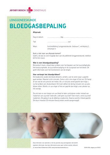 BloedgasBepaling - Jeroen Bosch Ziekenhuis