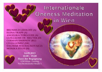 Einladung Internationale Oneness Meditation in Wien 14 September ...