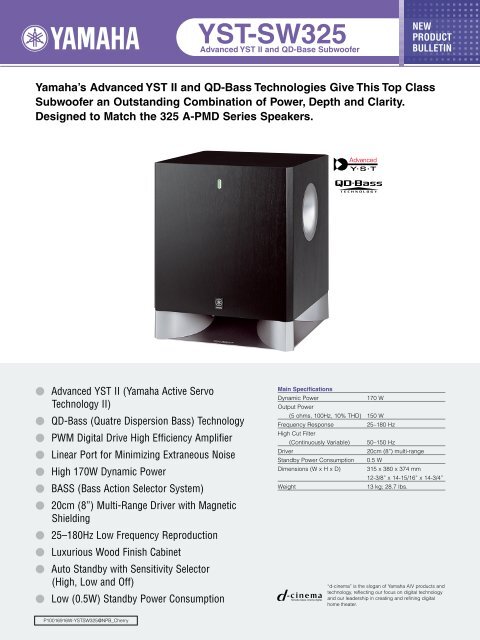 Yamaha Yst Sw325b Manual Sound Group Holdings