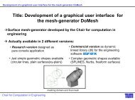 Development of a graphical user interface for the mesh-generator ...