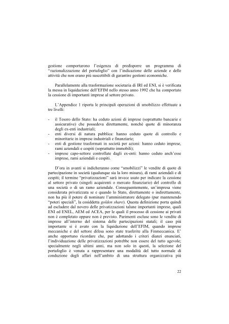 le privatizzazioni in italia dal 1992 - Mediobanca Ricerche e Studi ...