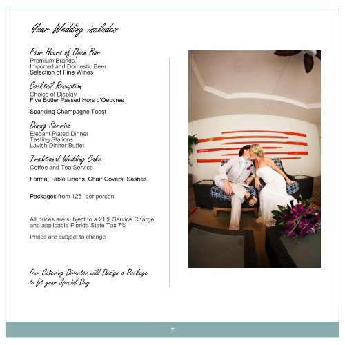 Download Our Wedding Menus & Packages - Lido Beach Resort