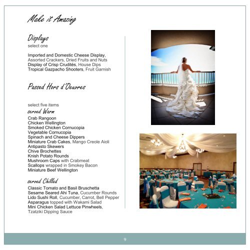 Download Our Wedding Menus & Packages - Lido Beach Resort