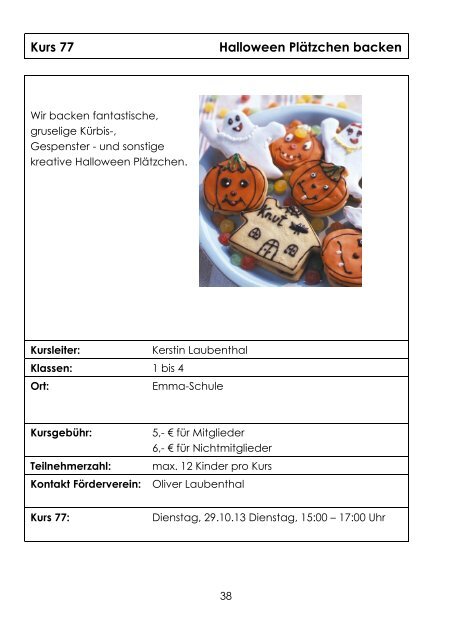 Kursheft 2013/14 - Förderverein der Emma-Schule