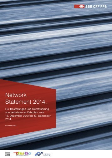Network Statement SBB 2014 - Trasse Schweiz AG