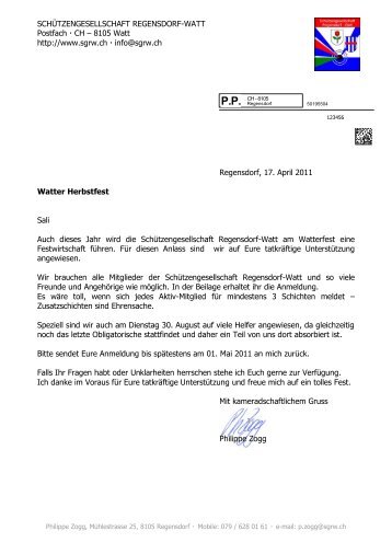 PP - Schützengesellschaft Regensdorf-Watt
